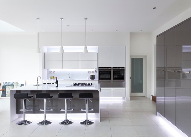 Gloss White & Grey trendy-koekken