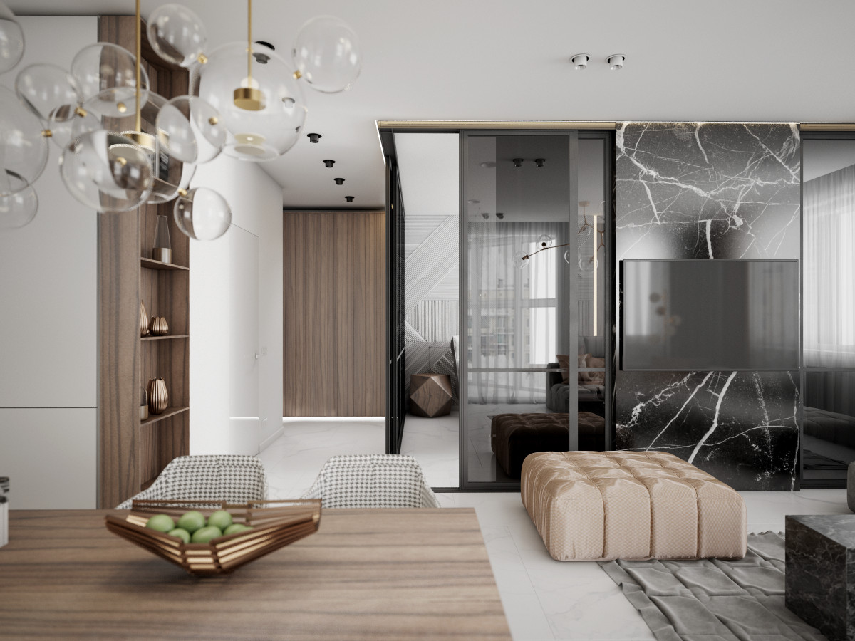 №14. Стильный и сильный интерьер в центре города Иркутск.