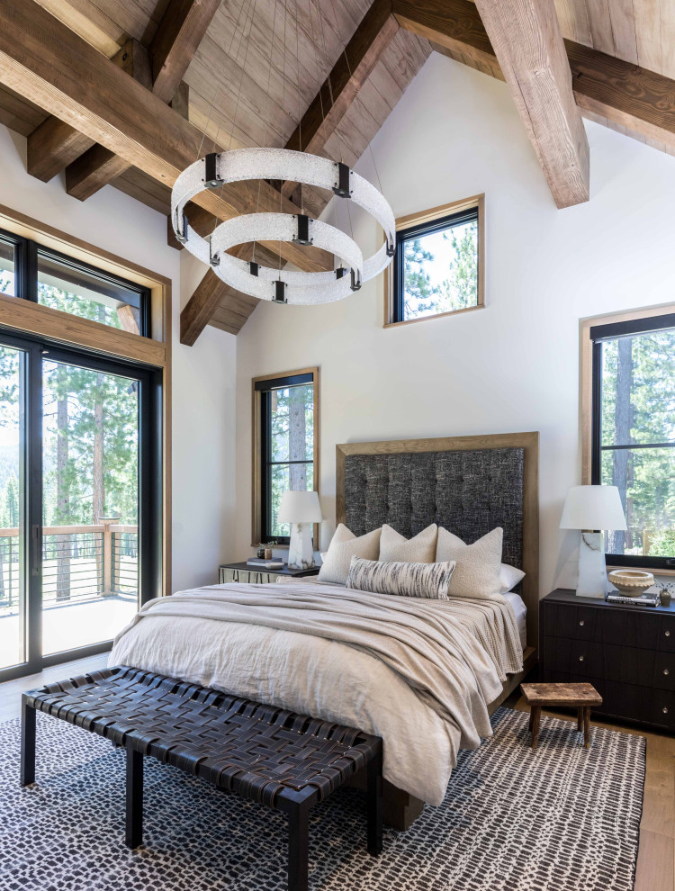Inspiration for a rustic bedroom remodel in Sacramento