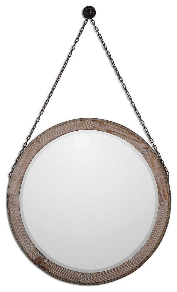 Uttermost 07656 Loughlin Round Wood Mirror
