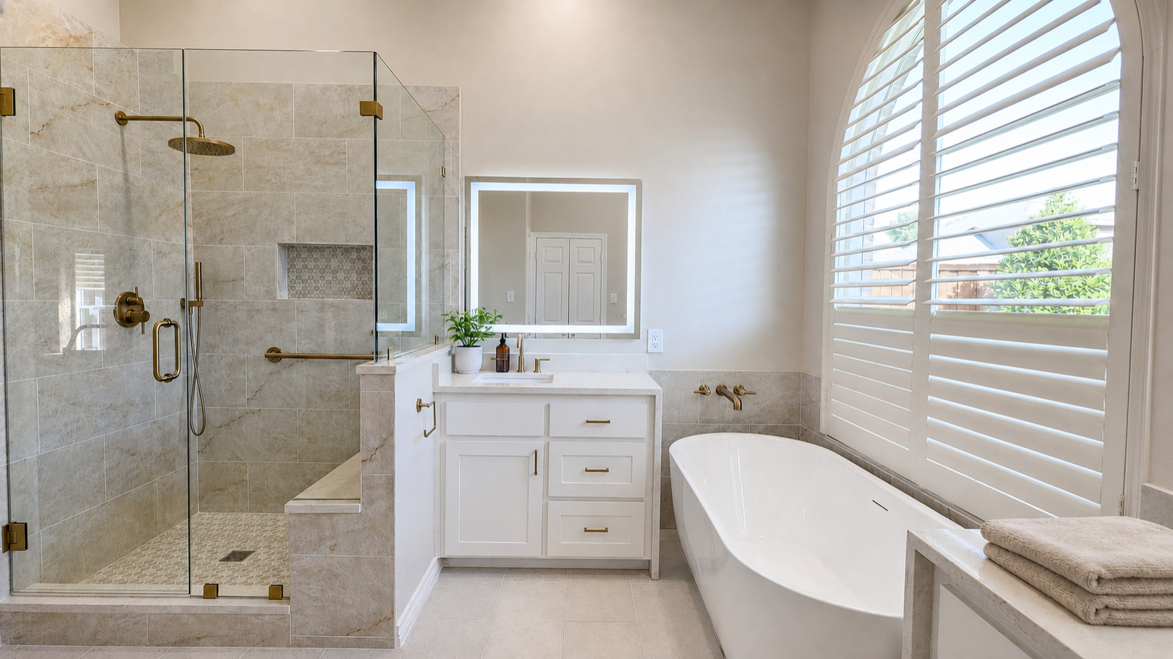 Plano TX - Mary Full Master Bathroom Remodeling