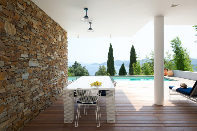 R&eacute;sidence priv&eacute;e contemporaneo-terraza-y-balcon