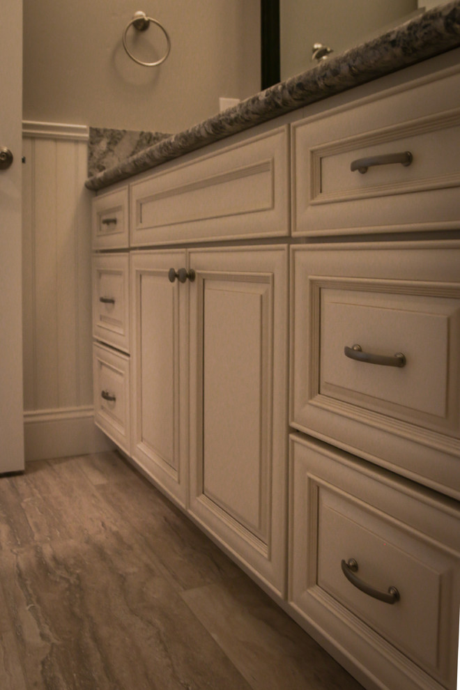 Traditional style cabinetry throughout the house