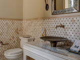 French Country Powder Room by Augusta Homes