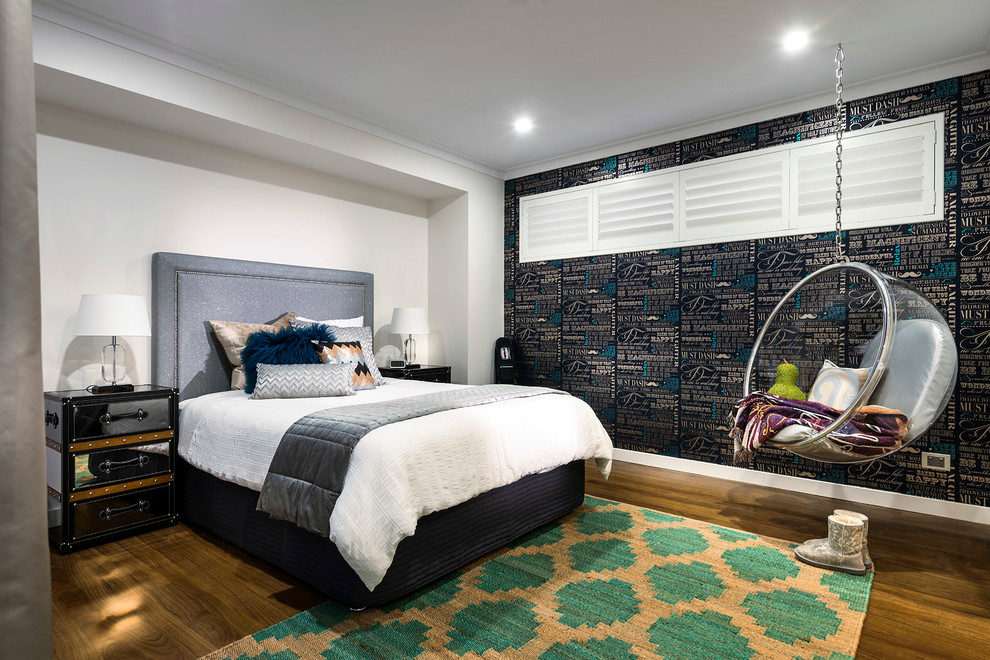 This is an example of an eclectic bedroom in Perth.