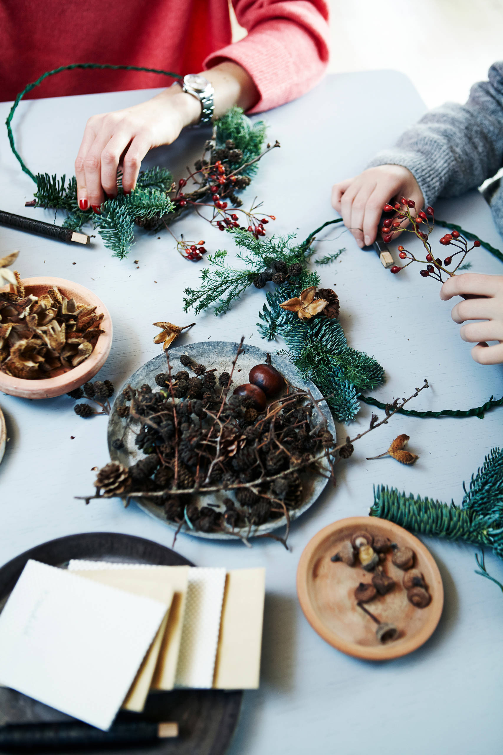 Pendentif de Noël en céramique en forme de cœur