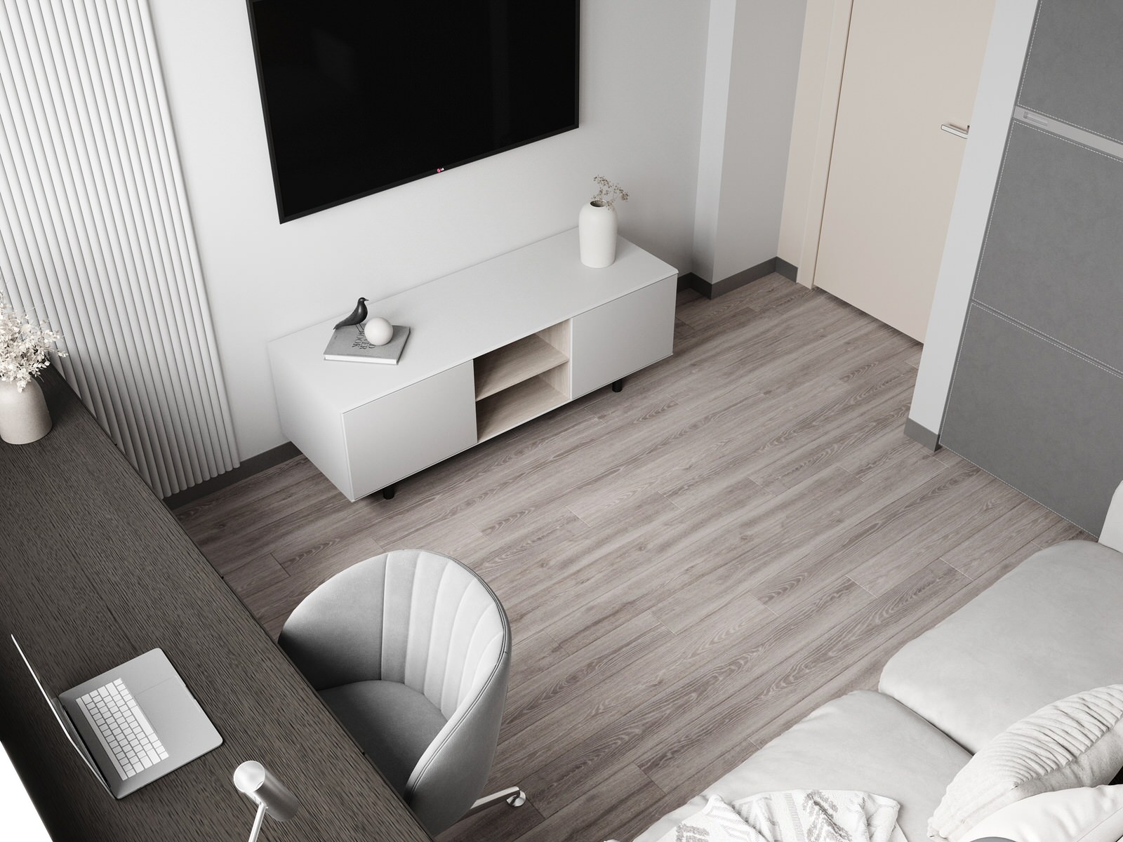 3-комнатная квартира в светлых оттенках