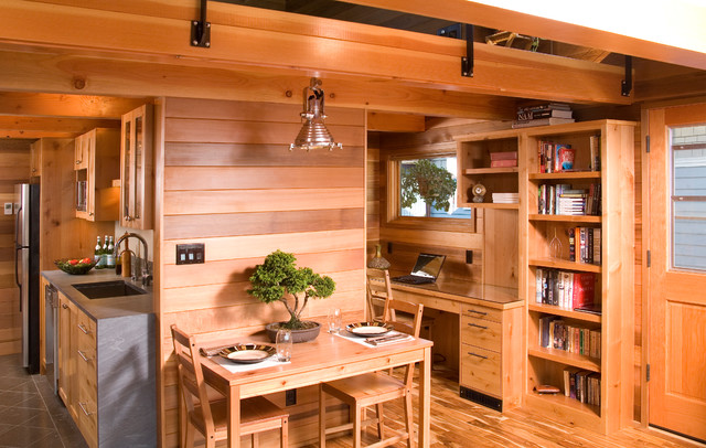 Seattle Houseboat -- a Floating Home Renovation rustic-dining-room