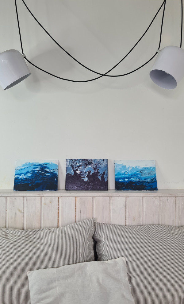 Картина абстракция - дуэт. INSPIRATION