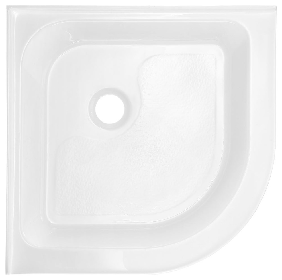 Voltaire 32x32 White, SingleThreshold, Center Drain, Neoangle Shower Base Modern Shower