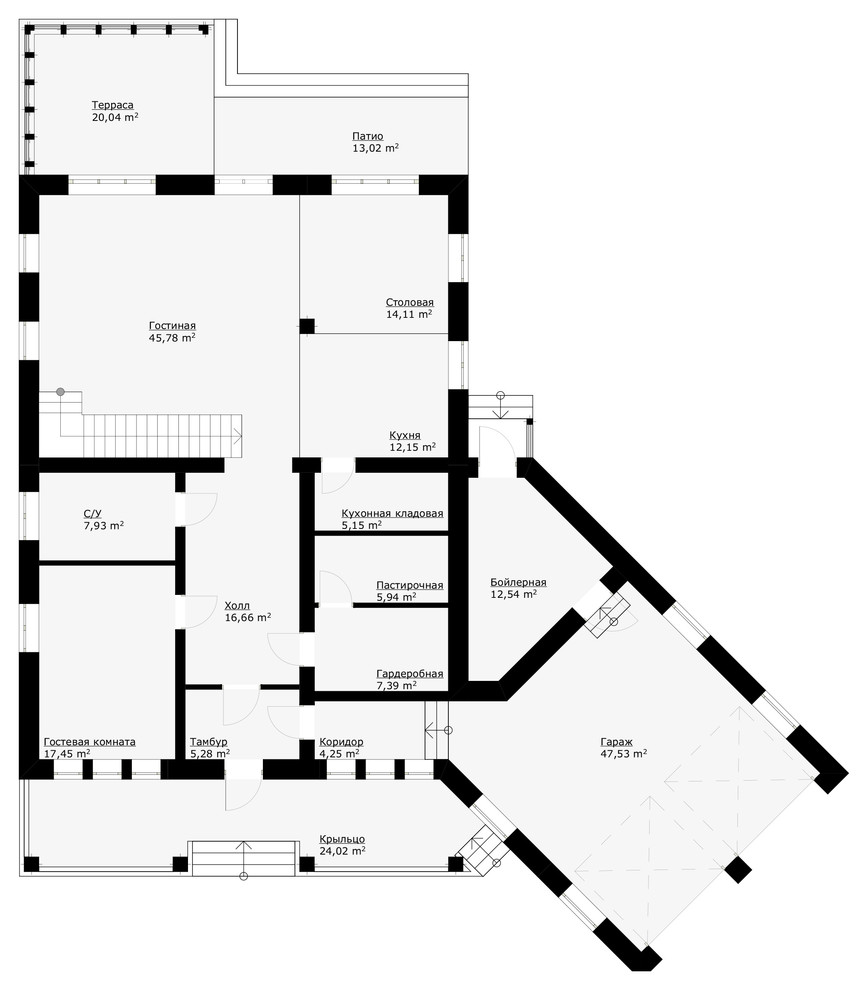 Проект дома в современном стиле