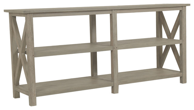 X Console Table, Coastal Teak