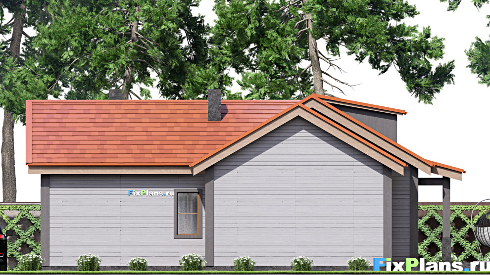 Проект одноэтажного дома 15х17м S173м2 F-16676