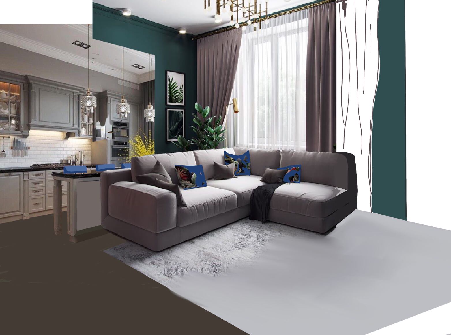 Концепция гостиной