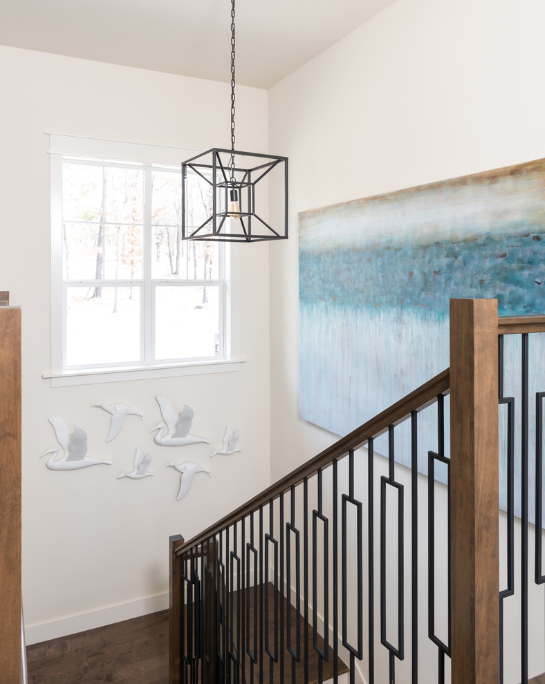 Lake Texoma New Build - Beach Style - Staircase - by Studio Steidley ...