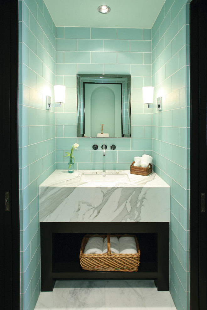 Design ideas for a mediterranean bathroom in New York.