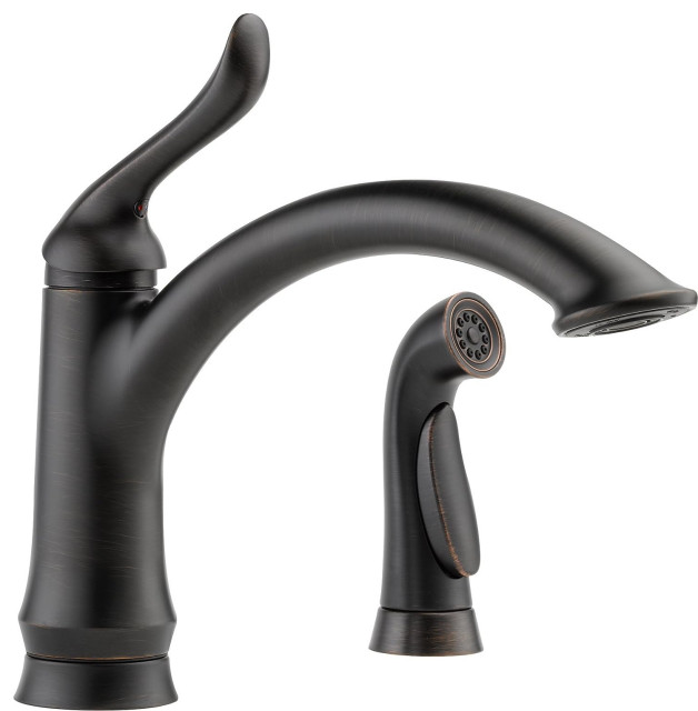 Elegant Kitchen Faucet, Large Curved Spout With Side Sprayer - Modern - Kitchen Faucets - by ...