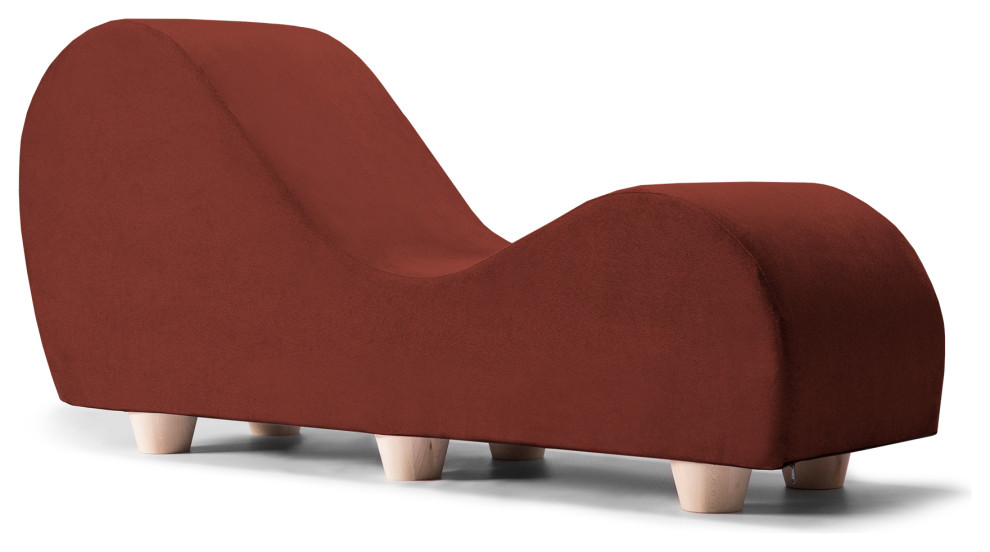 Avana Yoga Chaise Lounge with Maple Feet Transitional Indoor Chaise Lounge Chairs by Avana