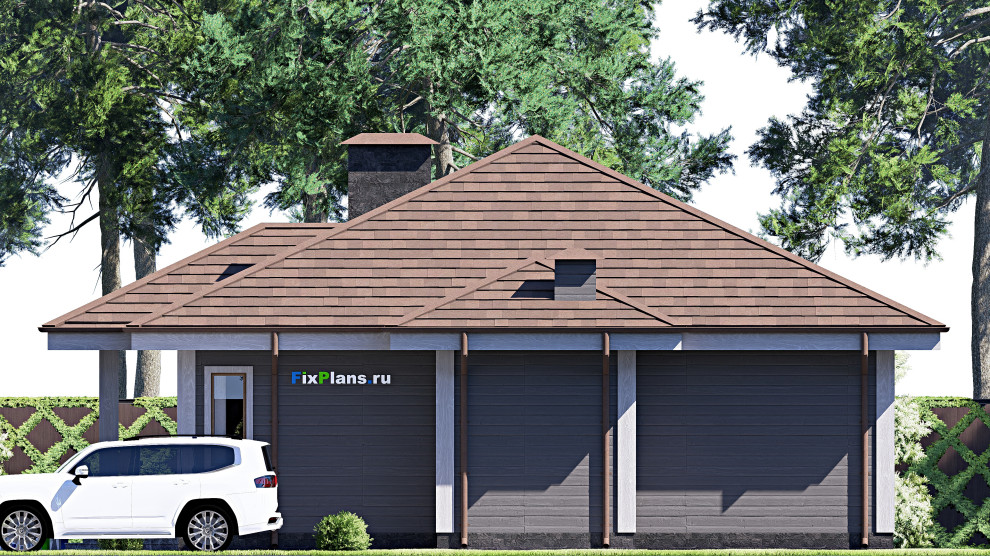 Проект одноэтажного дома 12х15м S120м2 F-17027