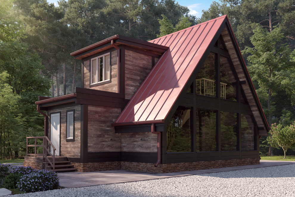 Один из наших готовых проектов фахверкового дома.