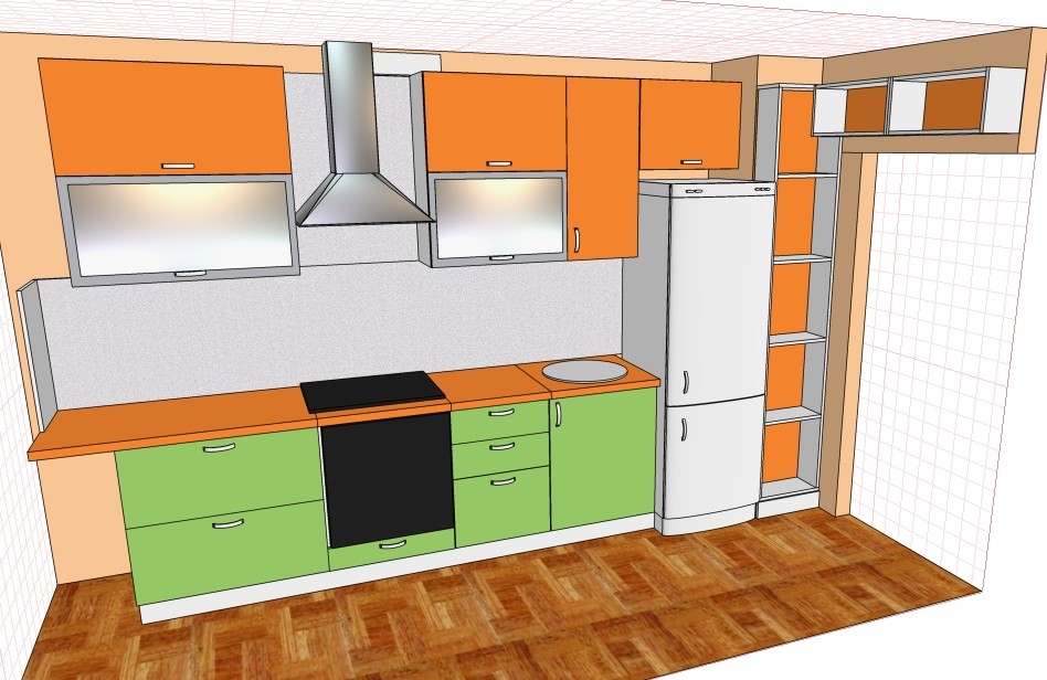 Кухня прямая 4 м. 70000 р.