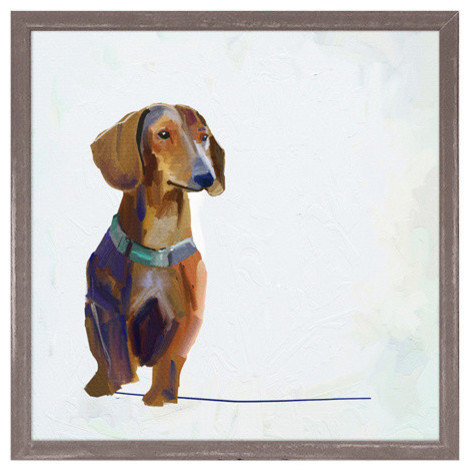 "Best Friend - Dachshund" Mini Framed Canvas by Cathy Walters