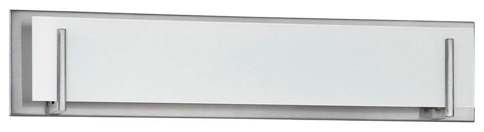 Aurora Series 1-Light Chrome Vanity, Linen Glass, Satin Nickel, 5-Light, White Glass