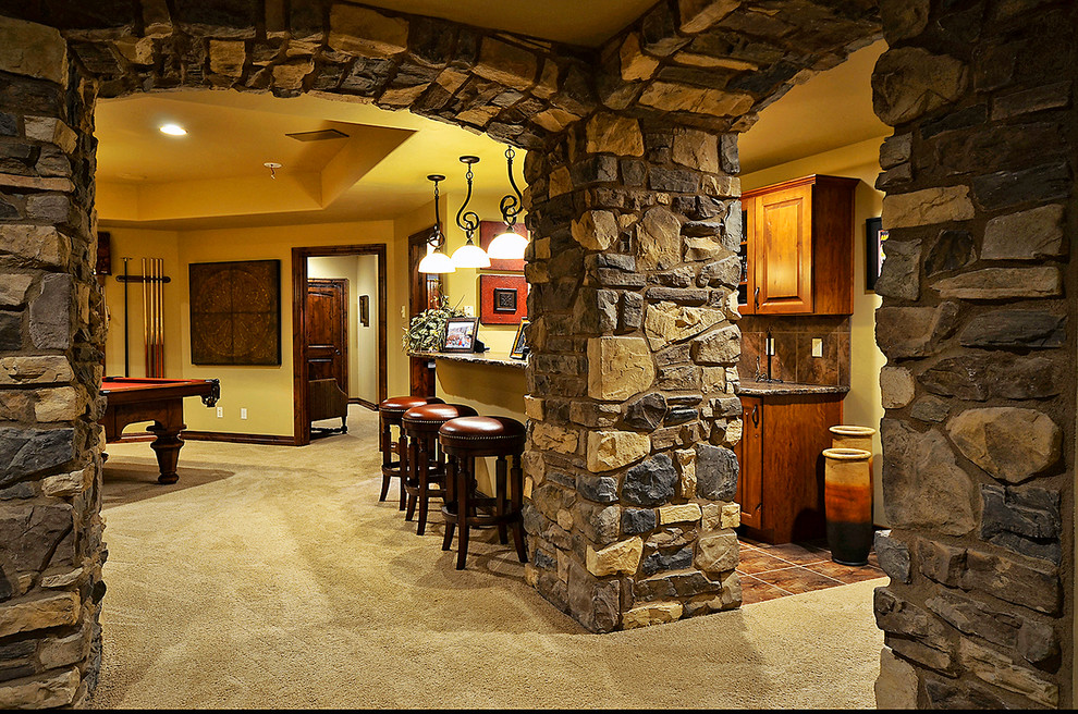 Transitional home design photo in Denver