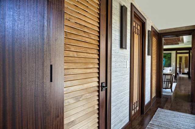 Asian Inspired Retreat In Palm Beach Solid Wood Louver