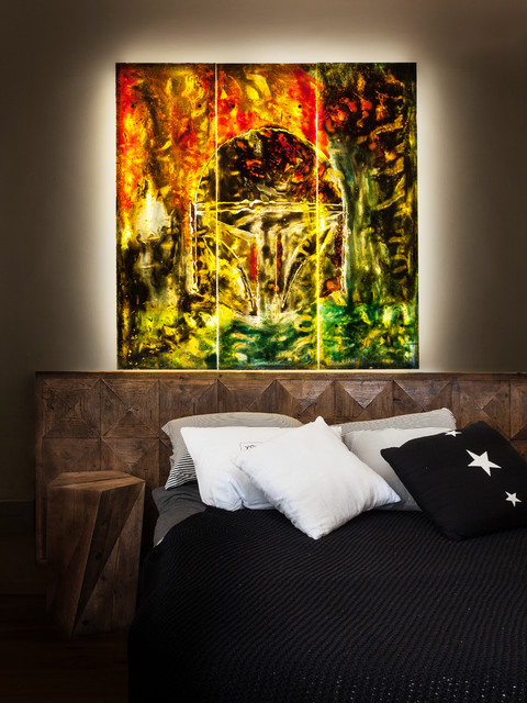 Painted Art Glass Contemporary Modern Teen Bedroom