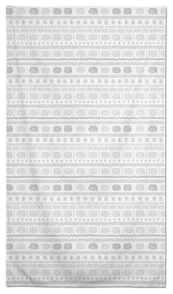 Gray Mudcloth 58x102 Tablecloth