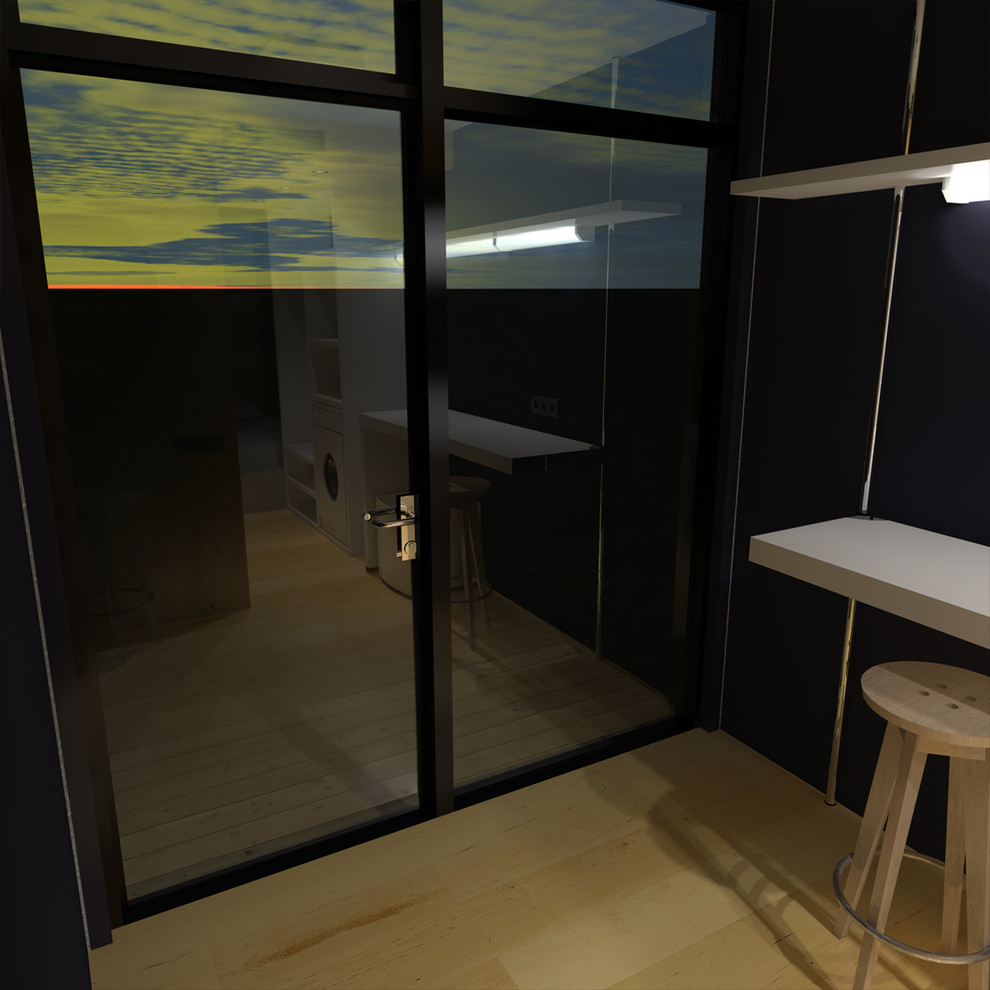 Два гостиничных номера в одном 45-ft морском грузовом контейнере