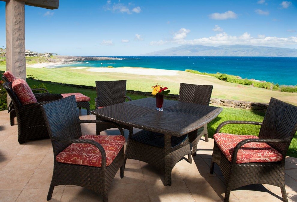 This is an example of a tropical deck in Hawaii.