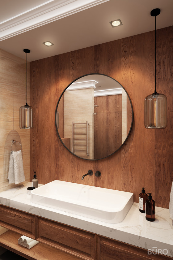 Строгий интерьер в стиле американская классика