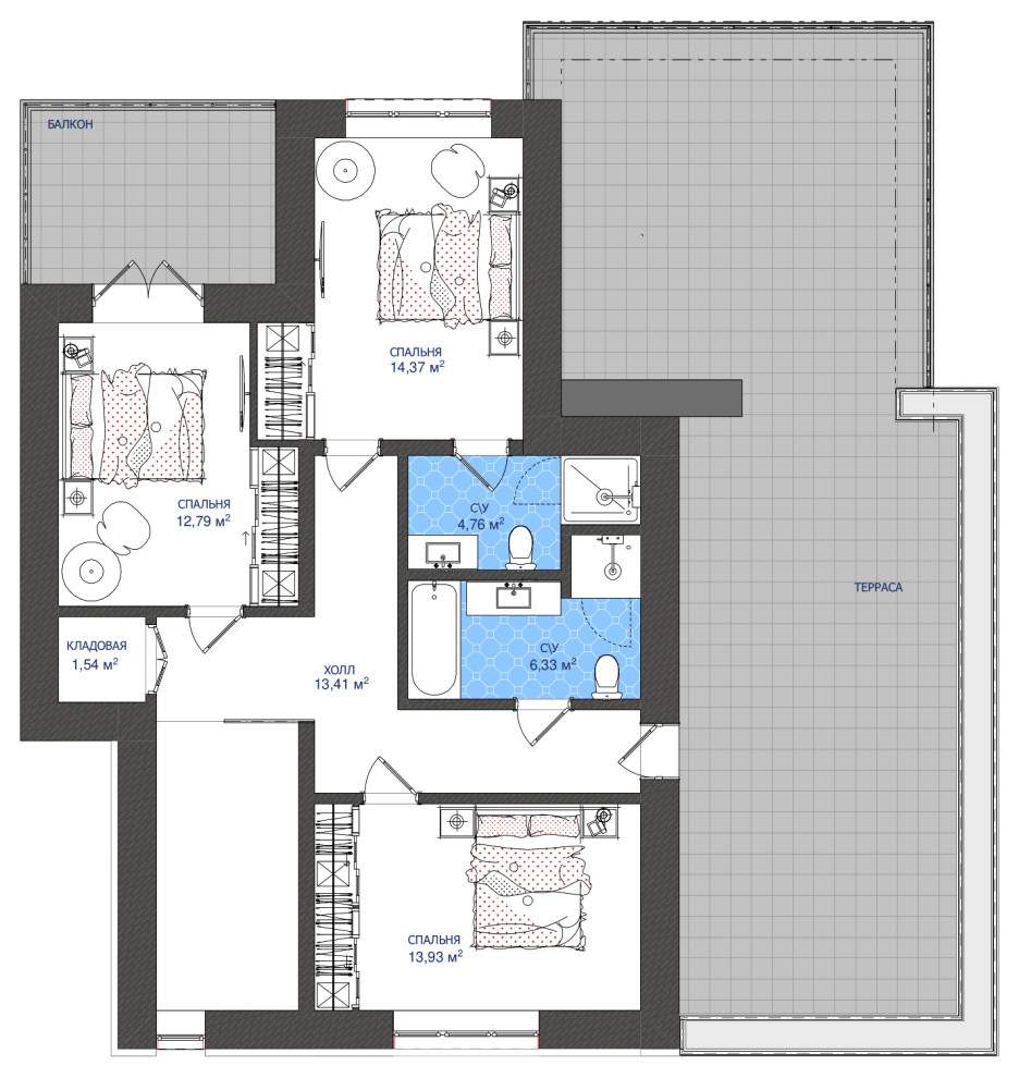 Современный дом с гаражом