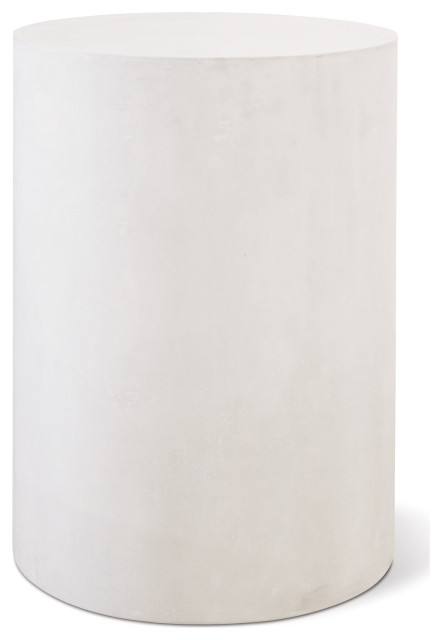 Ben Accent Table - White Outdoor End Table - Industrial - Outdoor Side ...