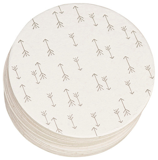 Arrows Letterpress Paper Coasters, Set of 10