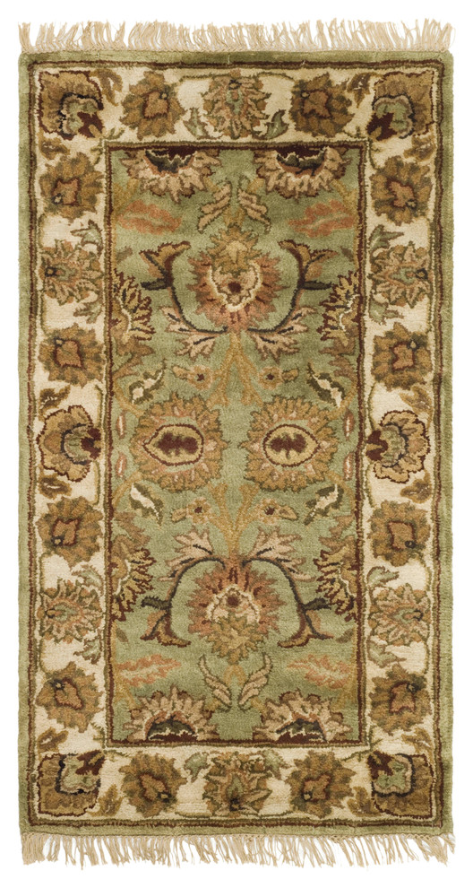 Safavieh Classic Collection CL239 Rug, Light Green/Ivory, 2'3"x4'