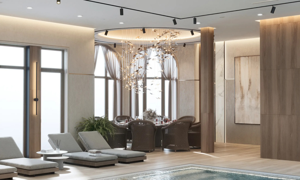 Бассейн в частном доме. Истринский район.