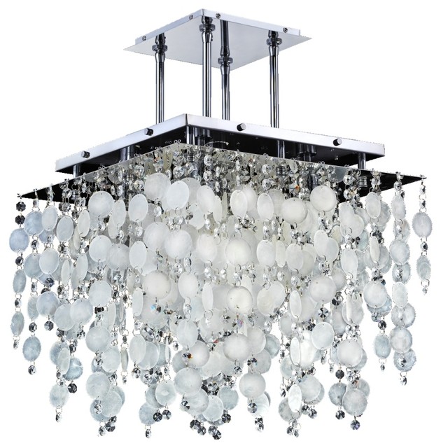 Capiz S Square Pendant Chandelier Cityscape 598kd 18 W
