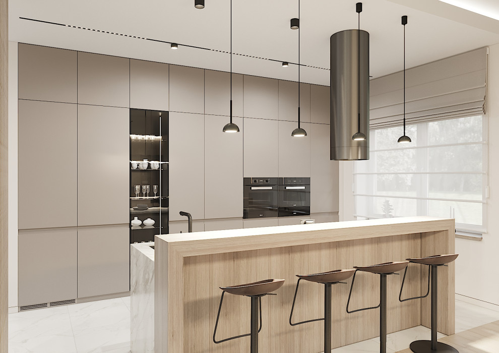 Кухня-гостиная 80м2 в частном доме