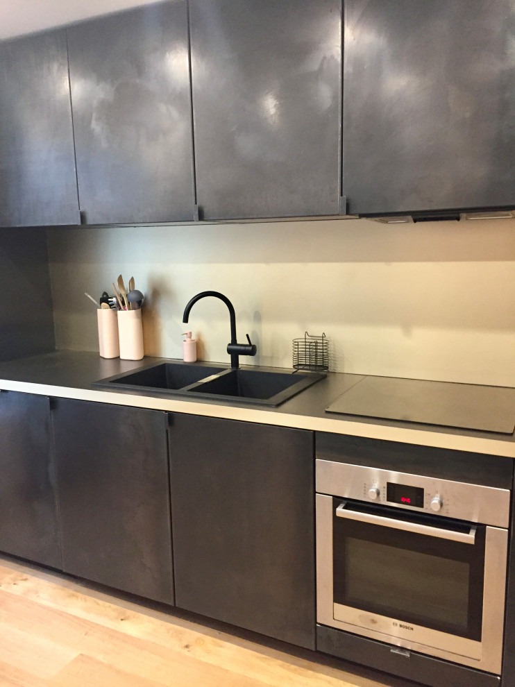 Habillage metal façades cuisine IKEA - Sur mesure