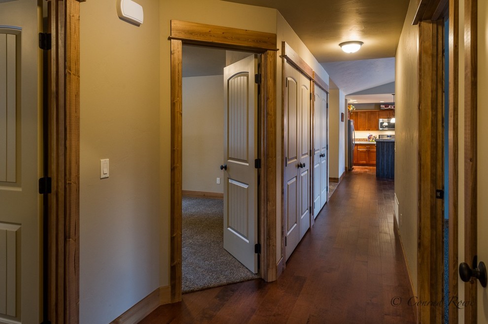Inspiration for a large rustic home design remodel