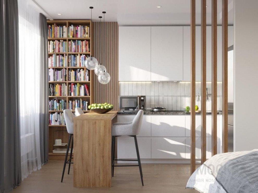 Дизайн-проект квартиры-студии 27 кв.м в ЖК «Москвичка»