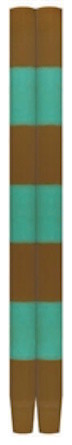 Ana Candles - Striped Tapers Chocolate-Peacock