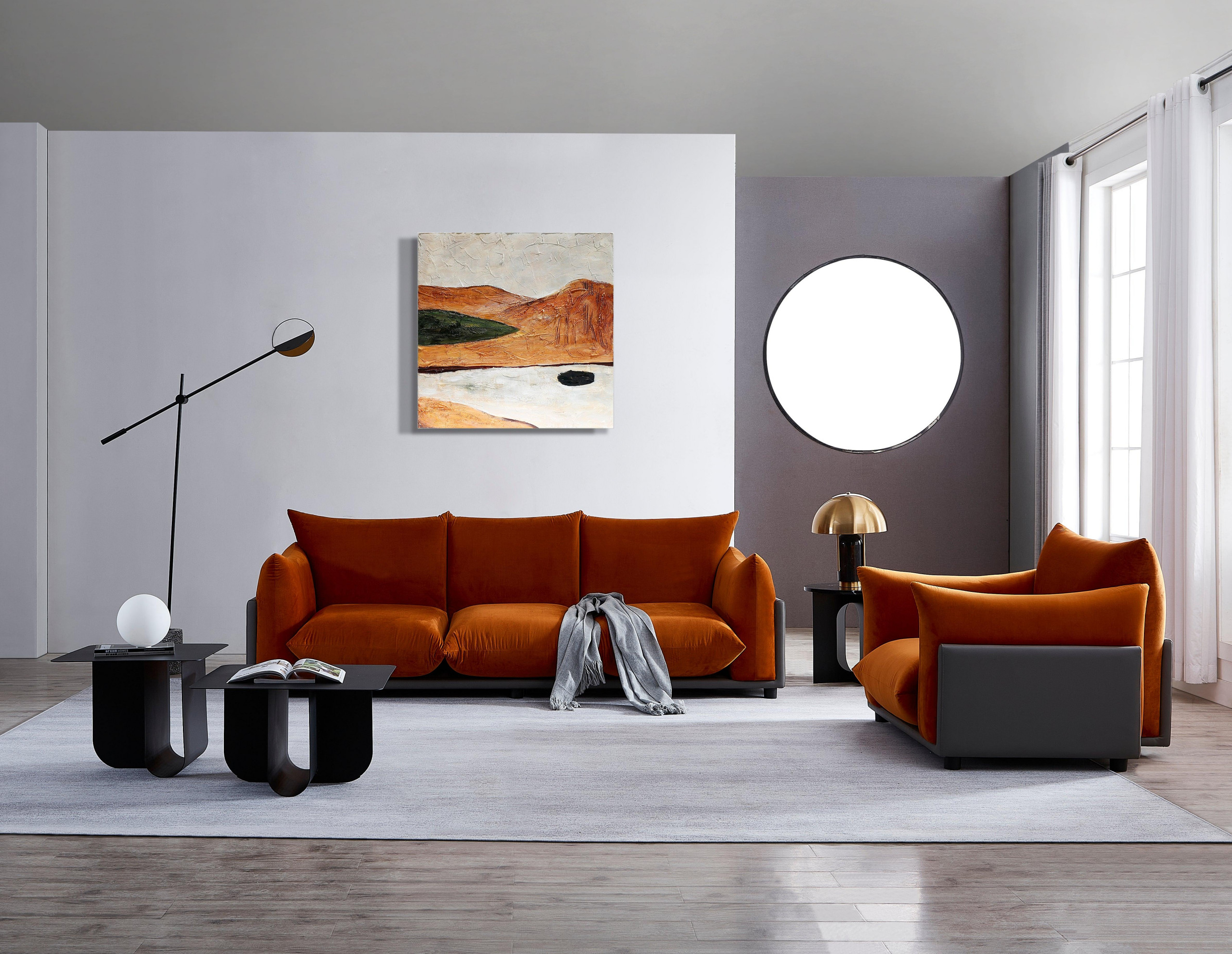 Burnt Orange Sofa - Photos & Ideas | Houzz
