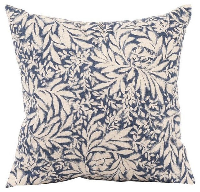 20 X20 Iris Pillow With Down Insert Contemporary Decorative