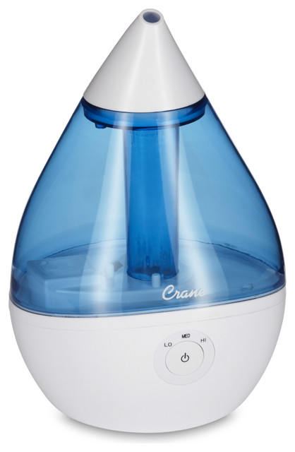 Droplet Ultrasonic Mist Humidifier, Blue and White - Contemporary ...