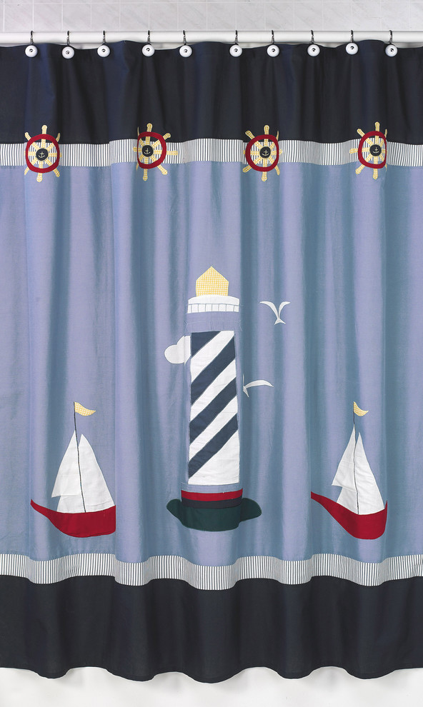 Sweet Jojo Designs Come Sail Away Nautical Shower Curtain