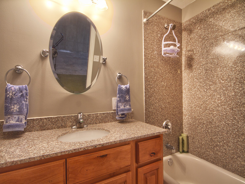 Example of a mountain style bathroom design in Salt Lake City